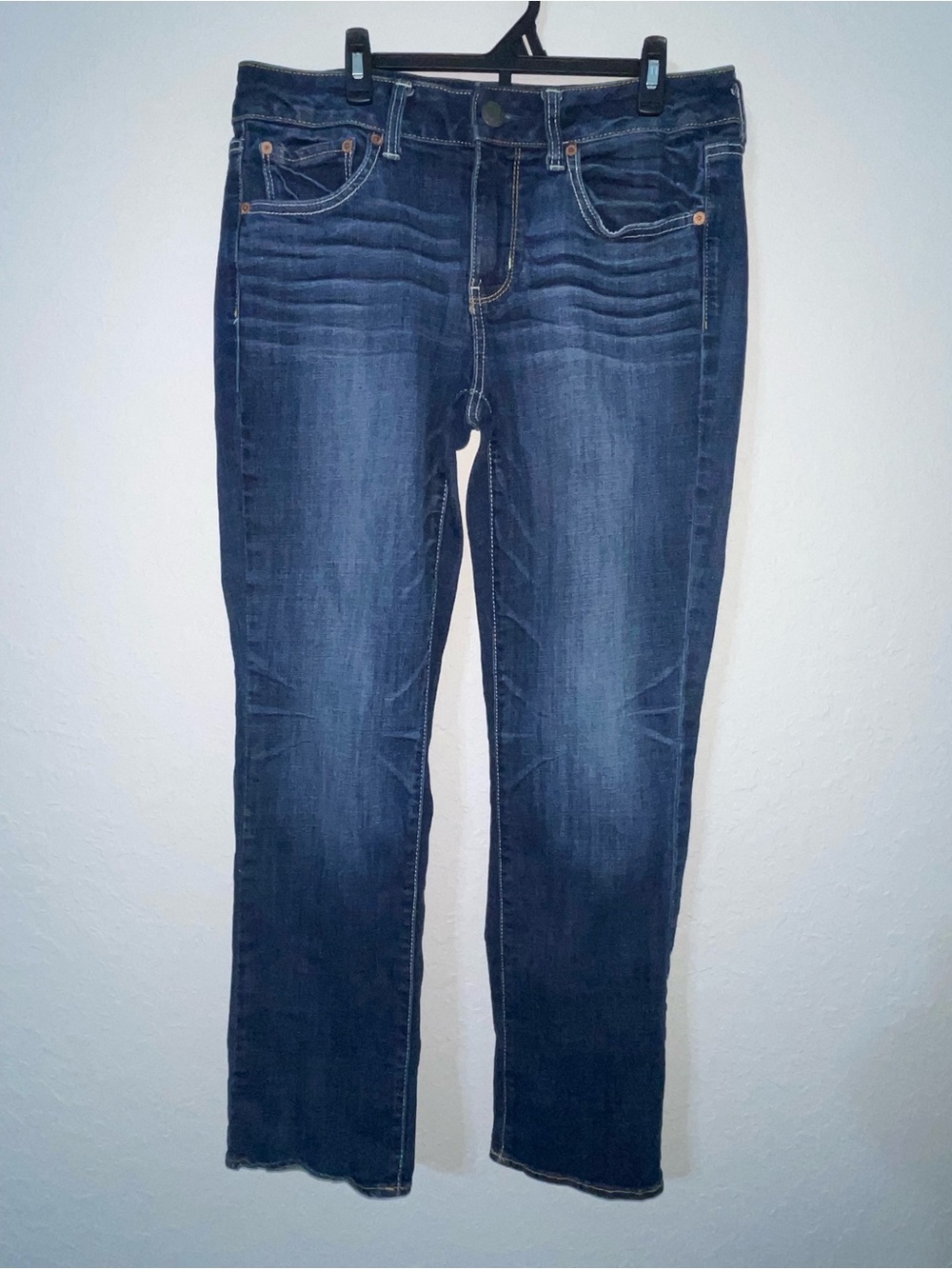 American Eagle Outfitters Dark Blue Straight Leg Jeans